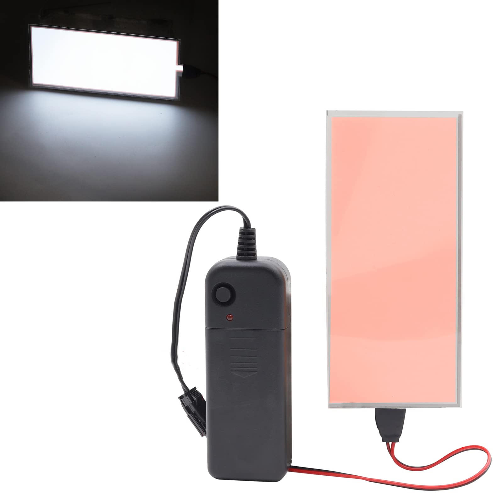 NWpangu Electroluminescent (EL) Panel Light, DIY EL Cuttable Paper Lamp for Holiday Decoration/Cosplay/Warning, 12X5cm, White