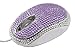 Perfect Life Ideas Bling Computer Mouse and Ballpoint Pen Set - USB Wired Ergonomic Scroll Wheel Mouse with Light for Laptop, Desktop Computers - FCC Approved - Bling Covered. Purple