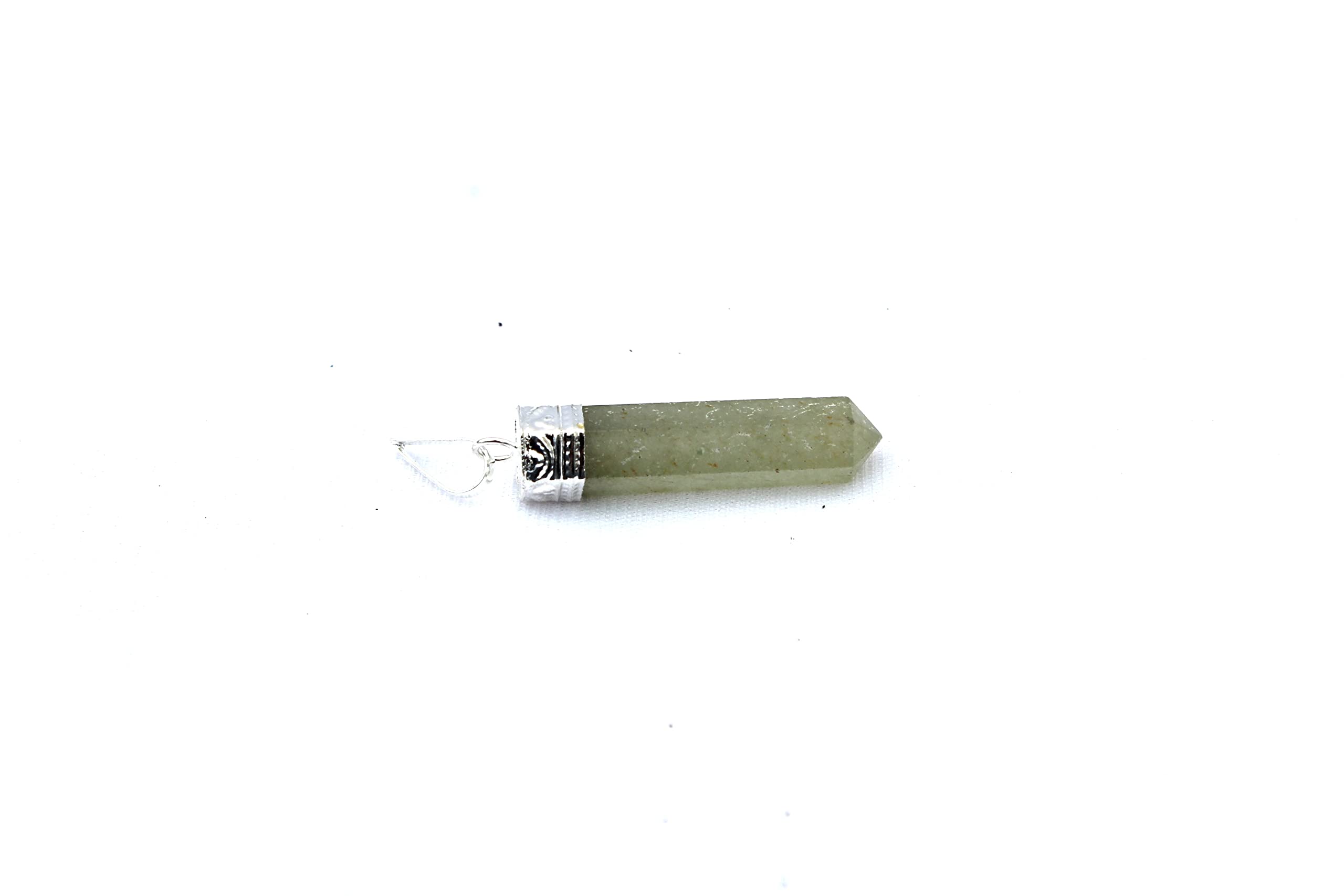 Jet International Fantastic Green Aventurine Point Pendant Gemstone Healing Set Reiki Grounding