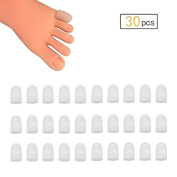 Buy 30 Pieces Gel Toe Caps For Little Toe Silicone Toe Protector