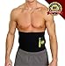 SLABSTONE Waist Trimmer Ab Belt - Tummy Tuck Belt - Stomach Wraps for Weight Loss - Home Gym - Weights – Belly Fat Burner – Tummy Wrap - Weight Loss Belt for Men and Women - Sauna Belt - (Large)