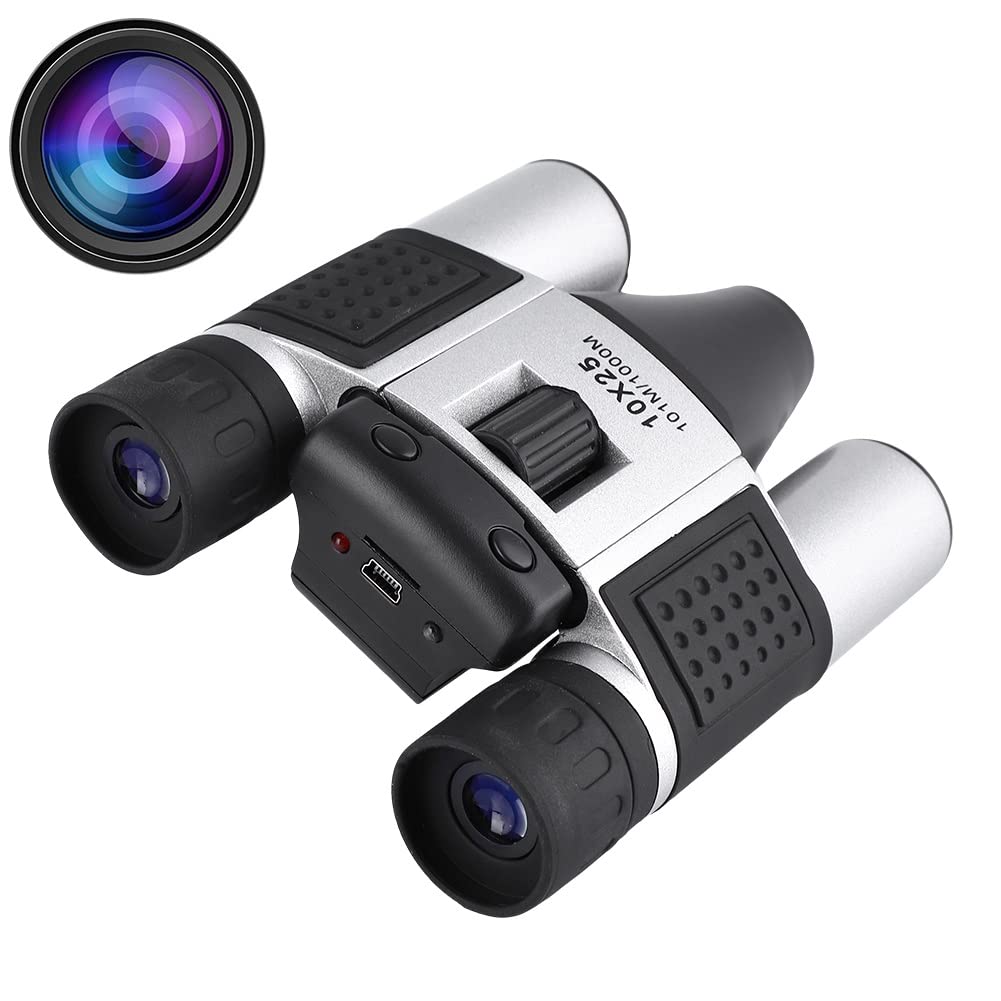 Hopcd 10X25 Digital Camera Telescope, 1.3MP CMOS Sensor 1280 * 960 Resolution Binocular for Adult, Outdoor DVR Video Reocrder Camera Telesvope for Hunting Watching Obeserving