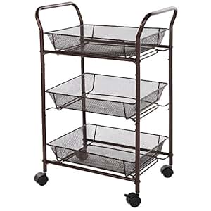 Amazon.com : SONGMICS Bathroom Trolley Rolling Kitchen ...
