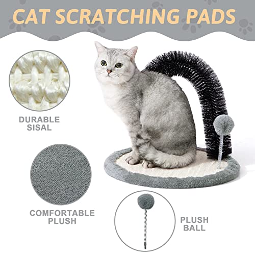 Cat Arch Self Groomer Sisal Cat Scratcher Pad with Cat Hair