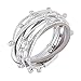 TASBERN Leather Wrap Bracelet for Women Multi Studded Rope Cuff Bracelets with Rhinestone Wristband for Teen Girls Gift