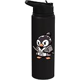 Linux Ninja Penguin Programming Nerd Warrior Stainless Steel Insulated Water Bottle