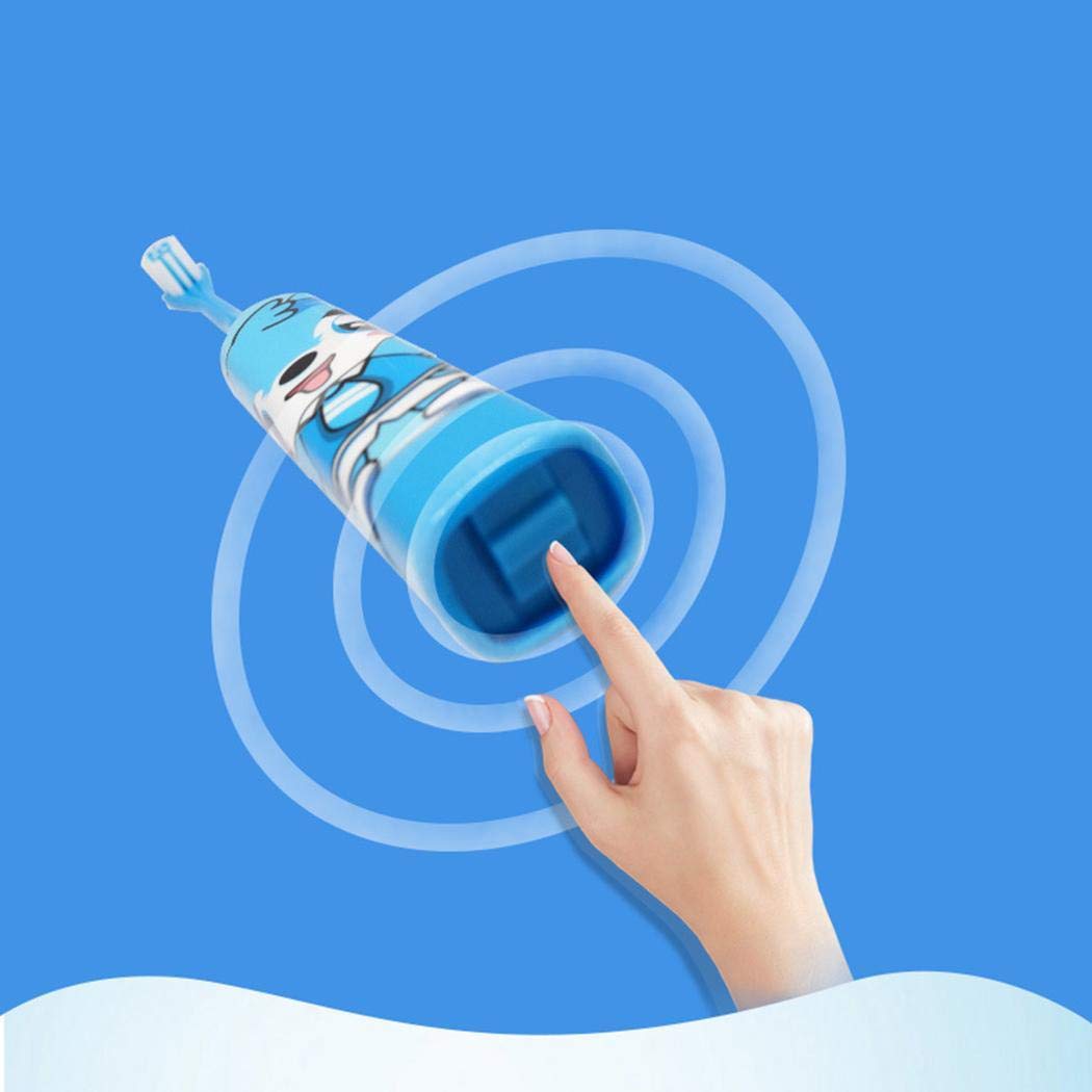 Yerflew Cute Cartoon Soft Brush Hair Children Electric Toothbrush Oral Cleaning Tool