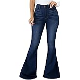 Bell Bottom Jeans for Women Ripped High Waisted Classic Flared Denim Pants