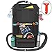 FORTEM Car Back Seat Organizer Insulated Pockets | Backseat Organizer for Kids | iPad/Tablet Holder| Protects Seats & Keeps Car Organized | Black 600D Nylon Material | Bonus Safety Hammer