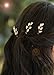 Missgrace Women Rhinestone Hair Piece Gold Leaf Hairpieces Wedding Vintage Hair Pins Bridal Rhinestone Hair Clips Wedding Headpiece for Party and Evening (Pack of 3) (Gold)