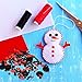 WILLBOND 300 Pieces Christmas DIY Snowman Ornament Set, Including Carrot Nose Buttons, Mini Black Magician Hats, Tiny Black Buttons for Christmas DIY Snowman Crafting, Sewing, Party Supplies