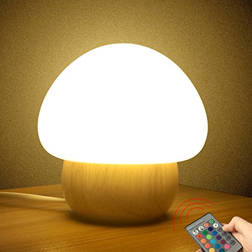 Angtuo night light led mushroom lamp silicone with wire…
