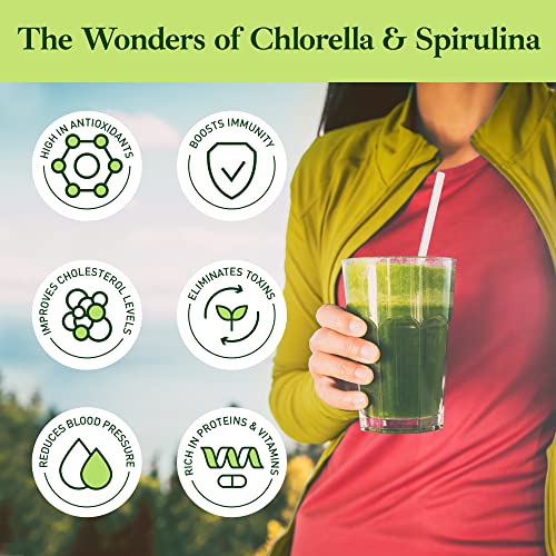Good Natured Organic Spirulina and Chlorella Powder 50/50 Mix 3 Month