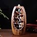 Great Wall Smoke Backflow Incense Burner Holder Waterfall Censer Smell Removing Aroma Furnace for Home Decoration Living Room (Brown)
