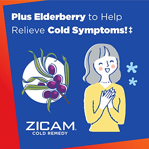 Zicam Cold Remedy Zinc RapidMelts, Elderberry Citrus Flavor, Homeopathic, Cold Shortening