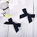 DEEKA 2 Pack Hair Clip Hair Bows Fringe Clip for Little Girls - Solid Navy Blue