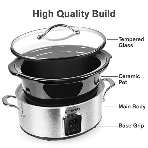 COSORI Slow Cooker with Programmable Cook, Digital Timer, Stainless