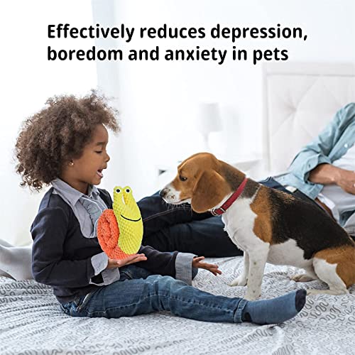 vrbabies Dog Enrichment Toys- Treat Dispensing Dog Toys, Interactive Squeaky Dog Toys Puppy Puzzle Toy for Small Medium Dog Pet Birthday, Plush Snail Dog Crinkle Chew Mental Stimulating Toy