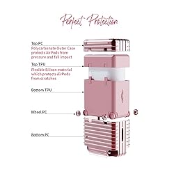 Miak Airpods case with Keychain Compatible with