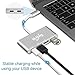 USB C Hub Aluminum Adapter - ikling ik1611S (2017 New Design) Ultra Slim Portable USB C to USB A USB C Power Adapter for MacBook, MacBook Pro 2016, Lenovo, Asus, Google Pixel, USB Type C Device Owner