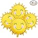 Sunshine Sun Smile Face Shaped Foil Mylar Balloons Helium Balloon Happy Birthday Sunny Summer Day Theme Party Supplies Wedding Decorations, 10pcs