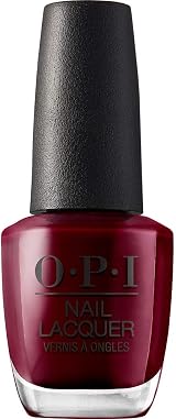 OPI Malaga Wine Nail Lacquer 15ml - Chip Resistant Long-Lasting Wine Red