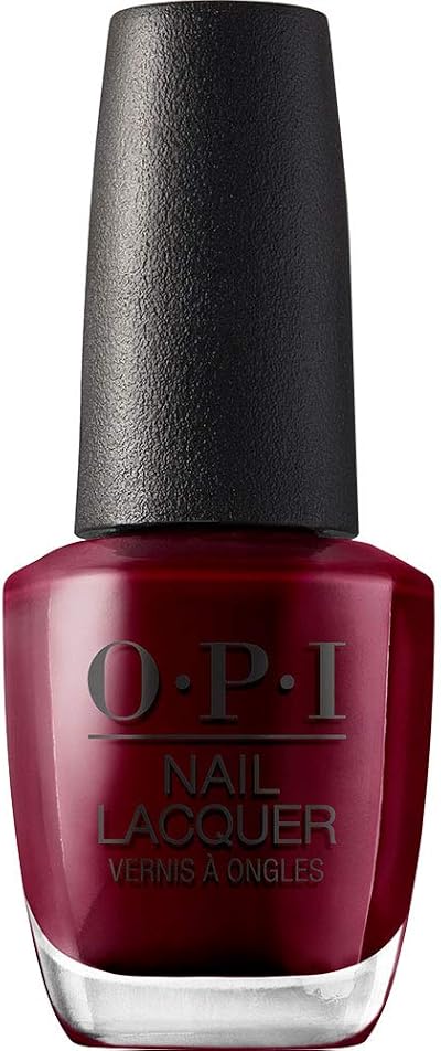 OPI Malaga Wine Nail Lacquer 15ml - Chip Resistant Long-Lasting Wine Red