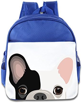 NATY Cute French Bulldog Print Unisex School Backpacks With RoyalBlue For Youth