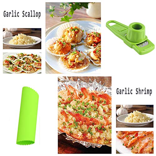 Multipurpose Grater for Ginger or Garlic - Stainless Steel Mincer and Crusher with Silicone Roller Peeler Tube Set - Professional Grade, Easy Squeeze,Dishwasher safe, Rust-proof,Easy Clean - Thumbnail 6