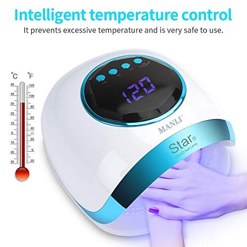 Nail Lamp,UV LED Nail Dryer 54W Gel Nail Polish Light with 4 Timers Professional Nail Art Tools Accessories,Senor For Gel Nails and Toe Nail Curing, White