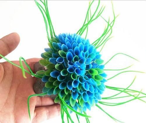 Hot Artificial Water Blue Plant Grass for Fish Tank Aquarium Plastic Decor Ornament no.033