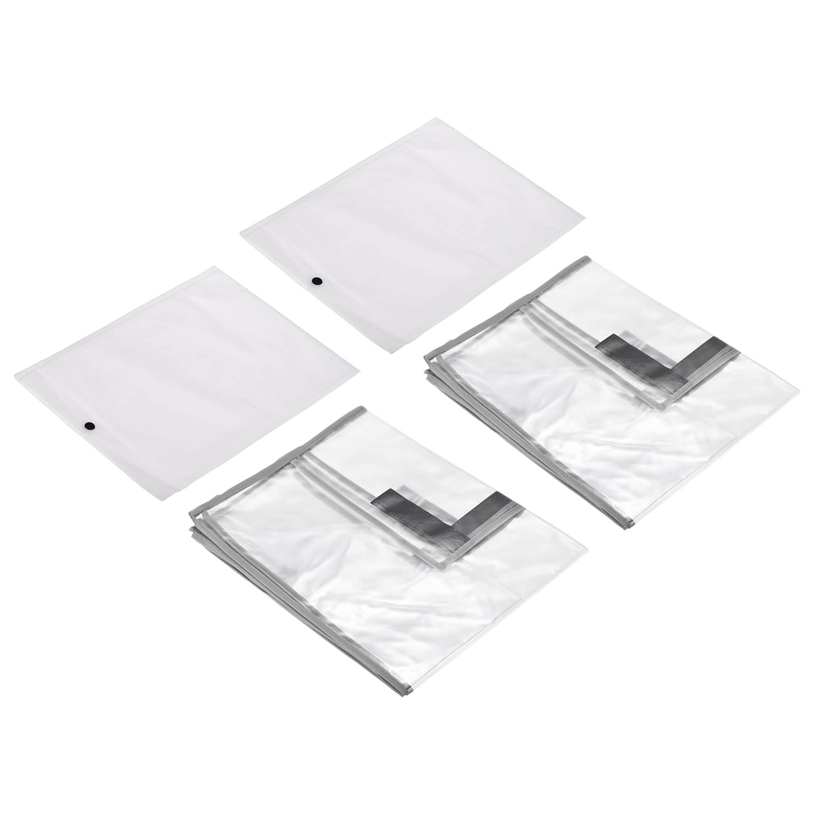 PATIKIL Universal Luggage Protector with Fastener 30 Inch, 2 Pack Portable Clear PVC Antistatic Waterproof Dust Cover for Suitcase, Grey