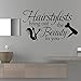 Wall Decal Decor Hairstylists Bring Out The Beauty In You - Hair Salon Wall Sticker Wall Mural Wall Graphic Beauty Salon Shop Decor (Black, 13