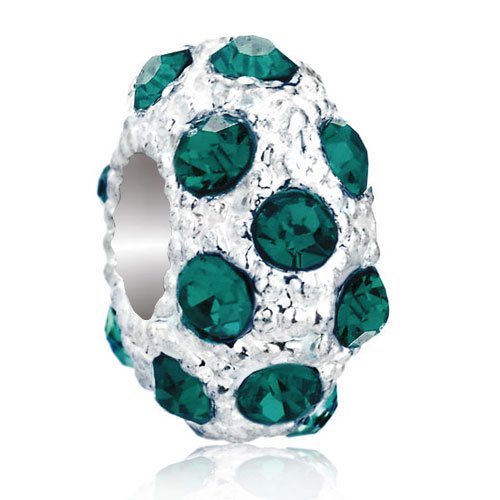 Crystal Silver Plated Bead Fit Pandora Charms