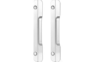 Gisafai 2 Pcs 1-3/4" x 10" Door Latch Guard Plate Electroplated Carbon Steel Door Lock Security Strike Plate Deadbolt Latch Cover Protector Against Forced Entry Easy to Install for Outswinging Doors