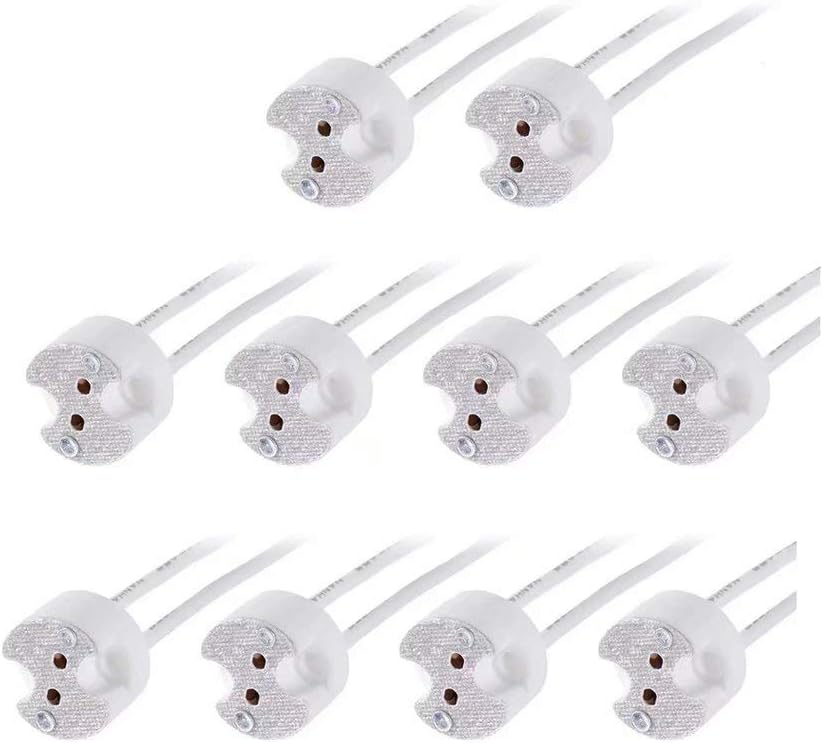 MR16 G4 GU5.3 MR11 Socket, LED Halogen Lamp Holder Ceramic Body Lamp Bi