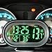 Yosoo Multi-functional 12V Car Auto LCD Digital Clock Thermometer Temperature Voltage Meter Monitor (Green)