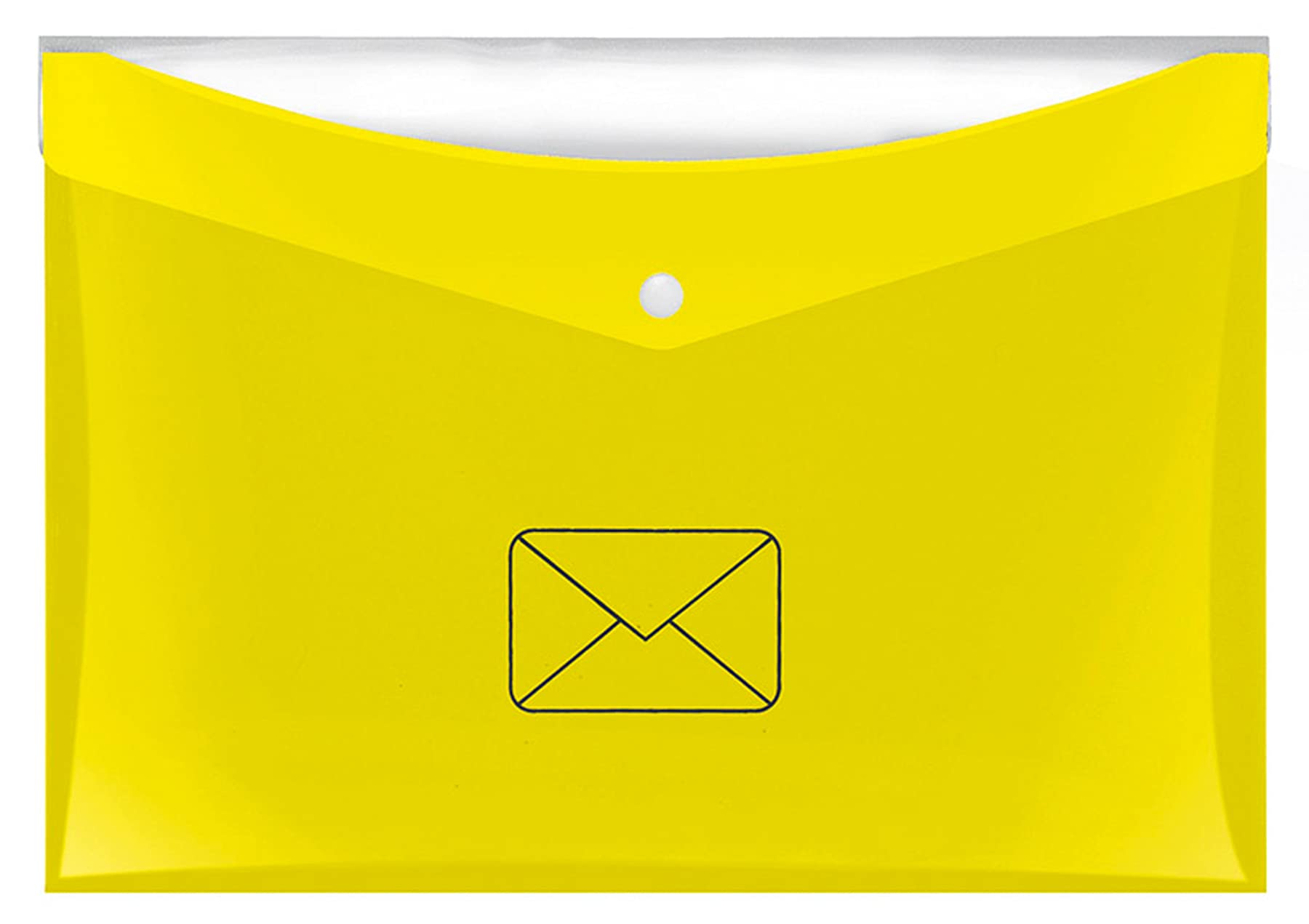 Veloflex 4530119 Document Wallet, Post Folder, DIN A4, Polypropylene, Press Stud Closure, Additional Pocket, Yellow