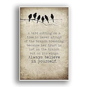 Framed Canvas Wall Art for Living Room, Bedroom Beautiful Quotes Canvas Prints for Modern Home Decoration Ready to Hang - 16"x24" inches