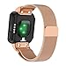 GELISHI Compatible with Garmin Forerunner 35 Watch Bands, Fashion Stainless Steel Milanese Bracelet Replacement Wristbands Strap for Garmin Forerunner 35 Watch - Rose Gold (No Tracker)