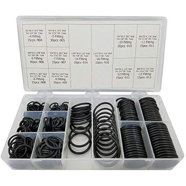 166Pcs Scuba ORing Kit Dive Hoses Rings Diving 12 Sizes Viton FKM 90