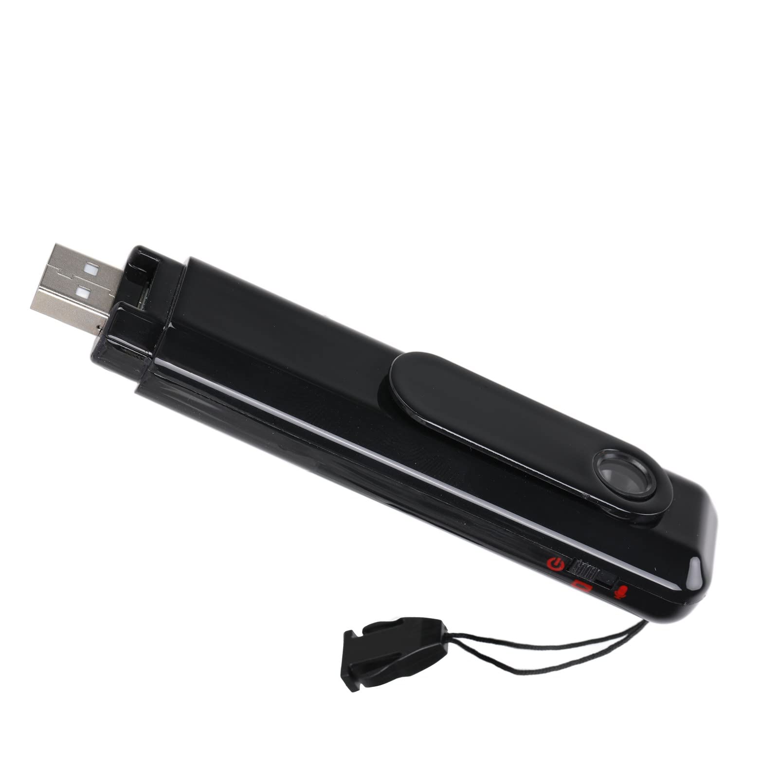 ASHATA Small Body Camera, 1080P HD Wearable Back Clip Design Personal Video Camera, Rechargeable USB 64G Memory Card Portable Cam with Audio Recording Wearable