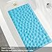 OTHWAY Non-Slip Bathtub Mat Soft Rubber Bathroom Bathmat with Strong Suction Cups (Blue)