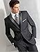 Botong Dark Grey Wedding Suits for Men 3 Pieces Business Men Suits Groom Tuxedos Dark Grey 42 chest / 36 waist