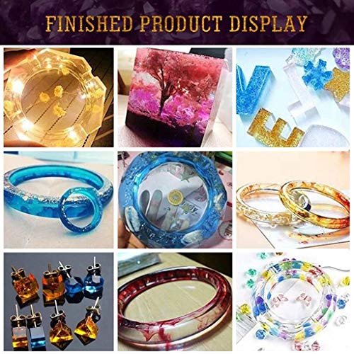83 Pcs Set Resin Jewelry Molds - DIY Crystal Glue Jewelry Mold - Silicone Resin Moulds for Jewellery Making with Storage Bag - Resin Casting Molds for Pendant, Earring, Diamond Molds Craft (White)
