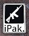 CFK Cutlery Company UCFK USA IPAK AR-15 Rifle Logo 3D Badge Black & White PVC Military Combat Knives Patch PVC2