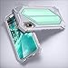 ELV Armor Case for iPhone X Case High Impact Resistant Rugged Armor Hybrid Full Body Protective Case Cover for Apple iPhone X with Magnetic Car Mount [Wireless Charging Not Compatible] (Mint/Grey)