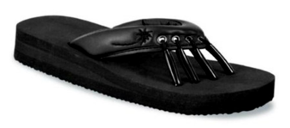 black yoga sandals