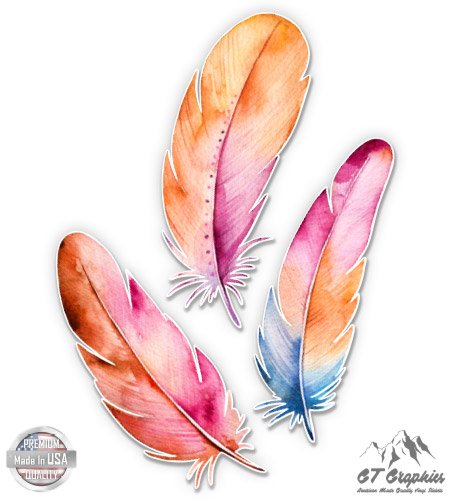 Watercolor Feathers Set - 3