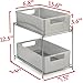 Seville Classics 2-Tier Pull-Out Sliding Drawer Kitchen Counter Organizer, Satin Pewter